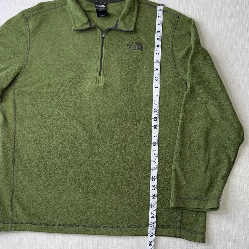 The North Face Never Stop Exploring Olive Green Quarter-Zip Fleece Pullover